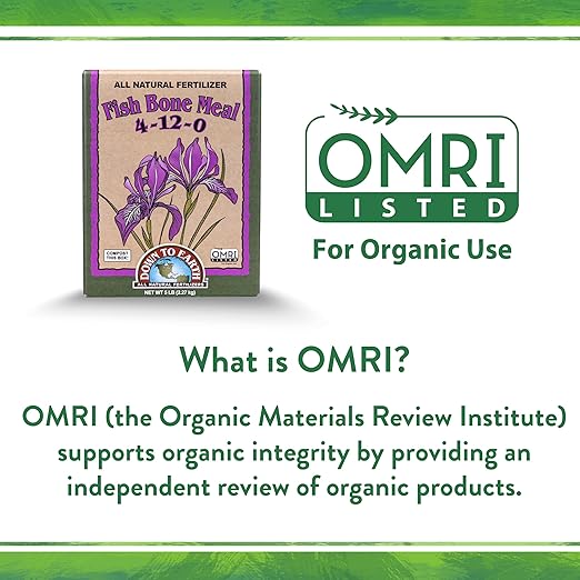 Down To Earth All Natural Fertilizers Organic Fish Bone Meal - High Phosphorus Plant Food for Buds, Bulbs, Blooms, Flower Beds 4-12-0, 40 lb