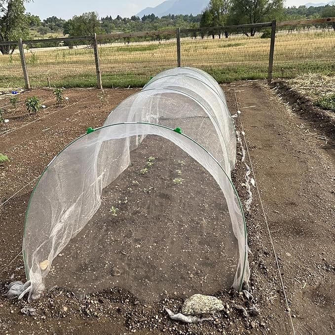 Garden Hoops for Raised Beds, 36pcs Greenhouse Hoops Grow Tunnel, 6 Sets 8ft Rust-Proof Fiberglass Frame for Garden Netting, Row Cover, Shade Cloth, Protecting Outdoor Plants