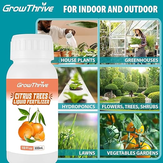 10oz Citrus Fertilizer & Fruit Tree Fertilizer - Orange, Lemon, Lime, Mango, Ideal Micronutrients Plant Food for Tropical Fruit Trees to Grow More Fruit - Garden-Growing Miracle Nutrients