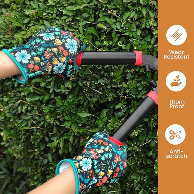 Tavaleu Gardening Gloves for Women, Thorn Proof Puncture Resistant Leather Garden Gloves, Breathable Working Gloves