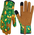 Leather Gardening Gloves for Women Thorn Proof Garden Gloves Touch Screen Working Gloves Gifts,M