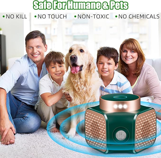 Upgraded Mouse Repellent Ultrasonic Plug in Mice Repellent Indoor Control for Rodent Rat Mouse Mice Squirrel 4 IN1 Electronic Repellent Devices for House Garage Basement Attic