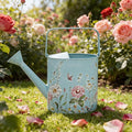 Metal Watering Can Flower Pot with Handle Rustic Farmhouse Water Can for Indoor Outdoor Garden Plants Watering (Blue#2)