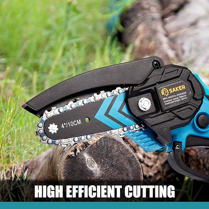 Saker Mini Chainsaw,Portable Electric Chainsaws Cordless,Handheld Chain Saw Pruning Shears Chain Saws for Tree Branches,Courtyard,Household and Garden,Gifts for Men Dad Husband Women