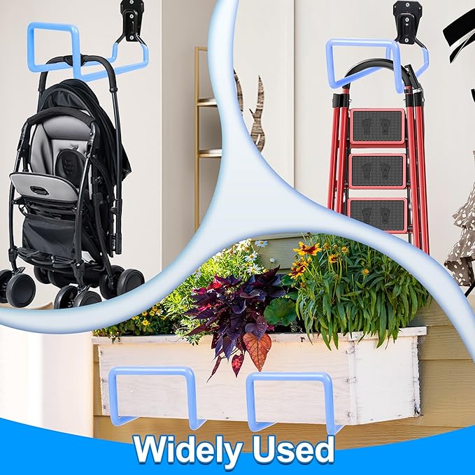 2PCS Hose Hanger Wall Mount - Metal Garden Hose Storage Water Hose Holders for Outside Heavy Duty Hose Reel for Water Hose