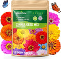 2500+ Zinnia Dahlia Seeds Flower Seeds for 2026 Planting, 0.7 Oz, 5 Varieties (Pink, Yellow, Orange, White, Purple), 20G Mixed Colors and Large Blooms, Open Pollinated - Bulk