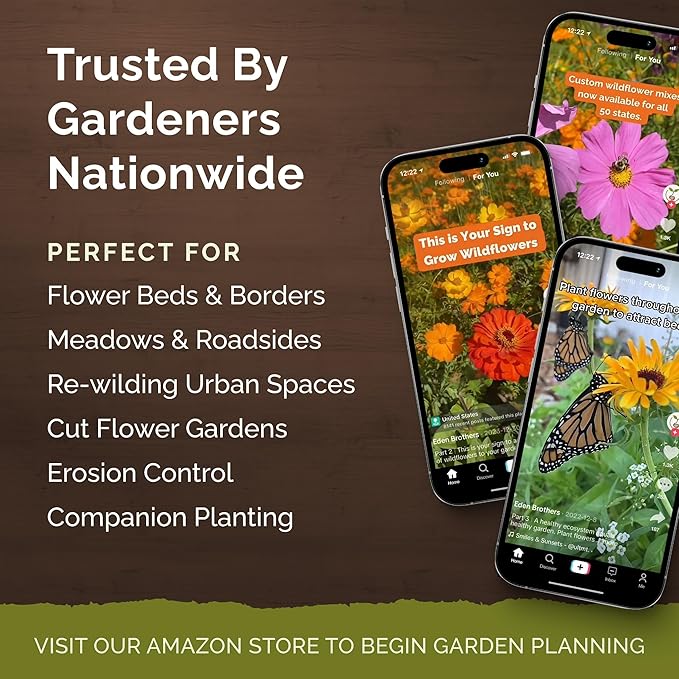 Eden Brothers Zinnia Seeds - Oklahoma Salmon, Non-GMO Seeds for Planting, Packet | Low-Maintenance Flower Seeds, Plant During Spring, Zones 2, 3, 4, 5, 6, 7, 8, 9, 10