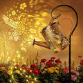 Ollny Solar Watering Can with Cascading Lights Outdoor Garden Decor, Birthday Gifts for Mom Grandma Women, IP65 Waterproof 2 Lighting Modes Hanging Lanterns for Yard Patio Lawn (Hummingbird)