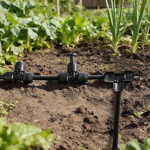 Quick-Connect Drip Irrigation Tee Connectors - 15 Pack Drip Irrigation Tee Fittings for 1/4 Inch Irrigation Tubing，15 End Plugs for Leak-Free Solutions in Sprinkler & Drip Irrigation Systems