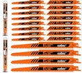 HORUSDY 20-Piece Reciprocating Saw Blades Set, 6 & 8 Inch Wood and Metal Cutting Blades with Storage Box, Multi-Size for Pruning, Wood, and Metal Cutting Tools