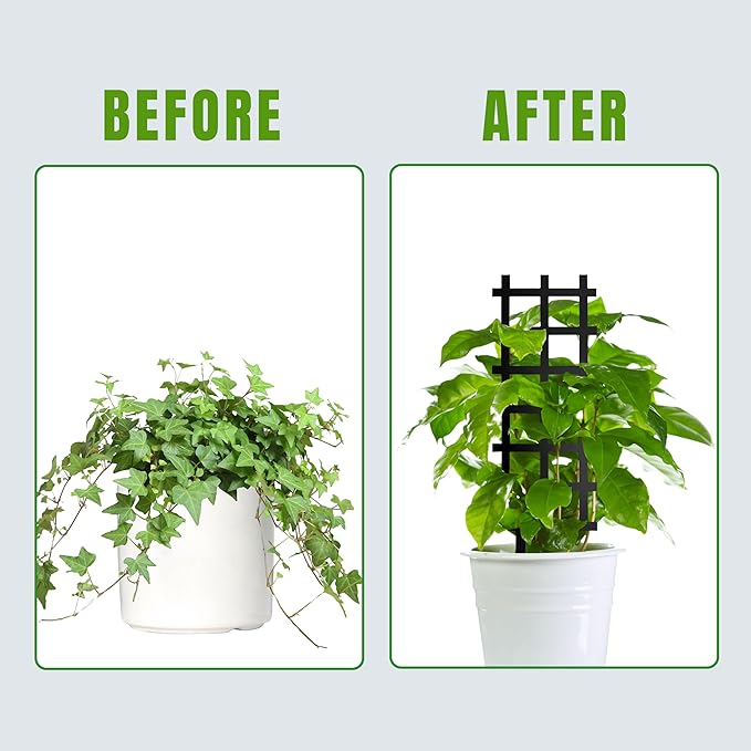 Metal Ladder Indoor Plant Trellis,14.96 inch Metal Plant Trellis for Climbing Plants Indoor.Rustproof House Plant Support for Pothos Hoya Ivy Flower