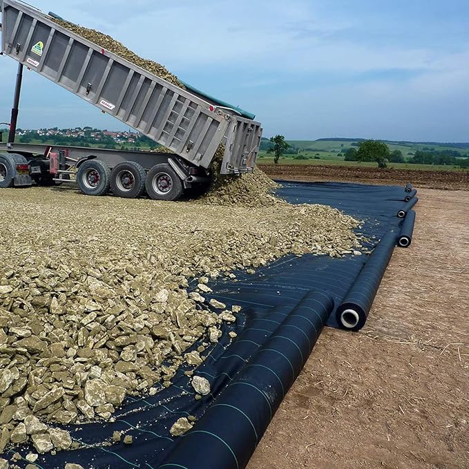 Driveway Fabric 6.5x300 ft - Commercial Weed Barrier, Heavy Duty 3.5OZ Landscape Fabric for Road, French Drain, Erosion Control, Construction Projects