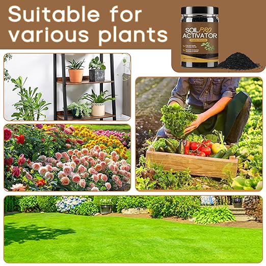 Soil Activator for Plants, Soil Pro Activator, Soil Revitalizer Organic and Plant Fertilizers, Soil Conditioner, Water-Soluble Formula Promotes Root Growth & Nutrient Uptake 120g (1Pcs)