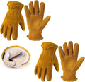 Gardening Work Gloves Leather: Garden Men Women Thorn Proof Cowhide Gardening Gloves for Heavy Duty Yard Work