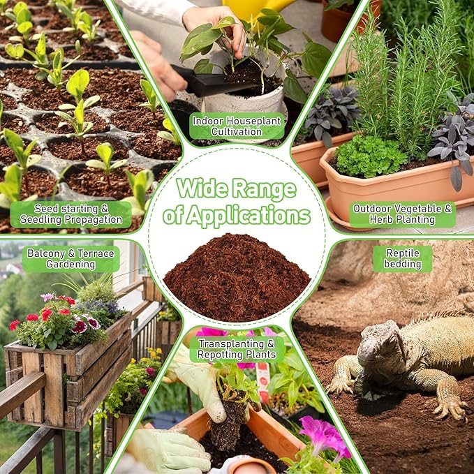 Riare 100 Pcs 30mm Organic Coco Coir Seed Starter Soil, Compressed Coconut Coir Potting Soil Mix for Seed Starting, Coconut Fiber Pellet for Planting Indoor & Outdoor Plants, Vegetables, Garden