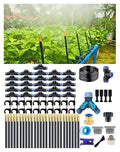 Drip Irrigation System, 360 Adjustable Mist Sprayer Nozzle, High Volume Water Flow Rotating Sprinkler Head for Garden,Patio,Potted Plants,Easy Install, Fine Misting to Jet Spray (100FT+26Nozzles)