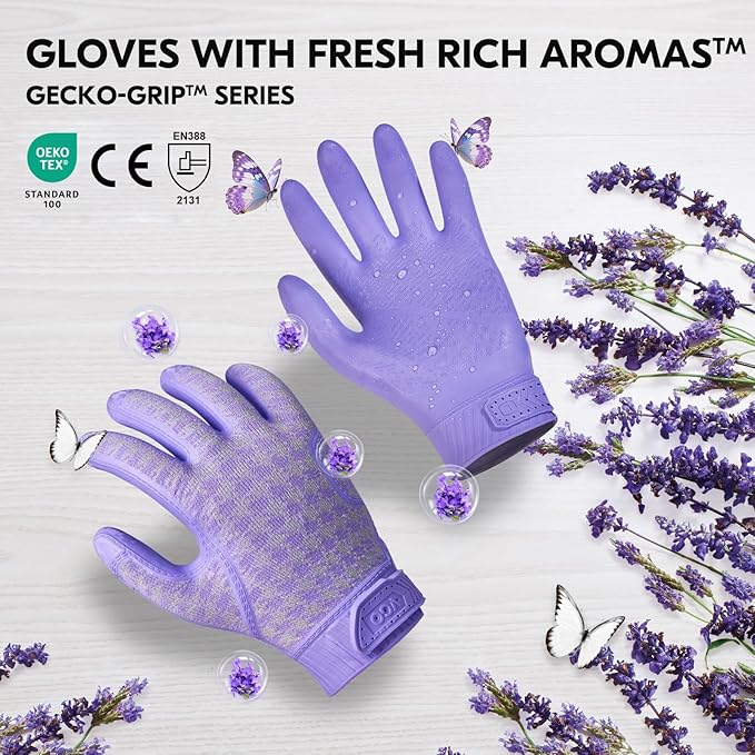 Vgo... Men's Work Gloves,Gardening Gloves,TPE Coated,Waterproof Palms, Anti-Slip,Breathable 3D Knit Back,OEKO-TEX Certified