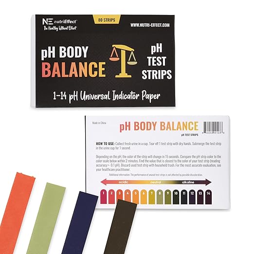 pH Test Strips | Discover Your Body's pH Levels | Urine Test Strips for Balanced Health | Early Imbalance Detection, Dietary Guidance, Health Monitoring | (80 Strips)