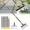 Garden Flat Shovel - Floor Scraper, 60" Multifunctional Garden Cleaning Shovels, Heavy Duty Floor Scrapers Long Handle,Metal Weeding Scraper for Lawn Edging, Snow Ice Removal,Snow Ice Scraper
