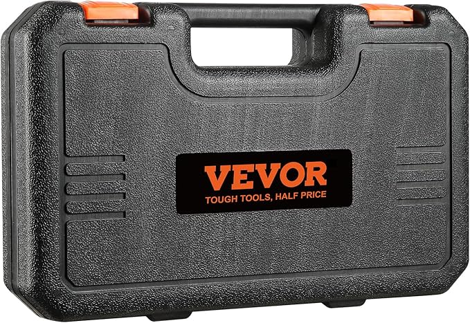 VEVOR 1/2" Drive Impact Socket Set, 23 Piece Socket Set SAE （7/16" -1"）& Metric （13-24mm）6 Point Cr-V Alloy Steel for Auto Repair with Ratchet Handle Rugged Construction Storage Case