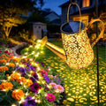 Anordsem Solar Watering Can Lights: Metal Cloud Lantern Outdoor with Hook - Waterproof Garden Art Hanging Decoration for Yard Patio Lawn - Christmas Birthday Gifts for Women Mom Grandma