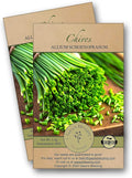 Gaea's Blessing Seeds - Chives Seeds - Non-GMO Seeds with Easy to Follow Planting Instructions - Open-Pollinated Heirloom 88% Germination Rate (Pack of 2)