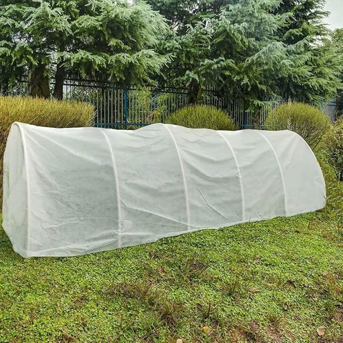 Agfabric Plant Covers Freeze Protection Floating Row Covers 10'x25' 0.9oz Plant Covers Freeze Sun Protection,Frost Cloth for Vegetables,White