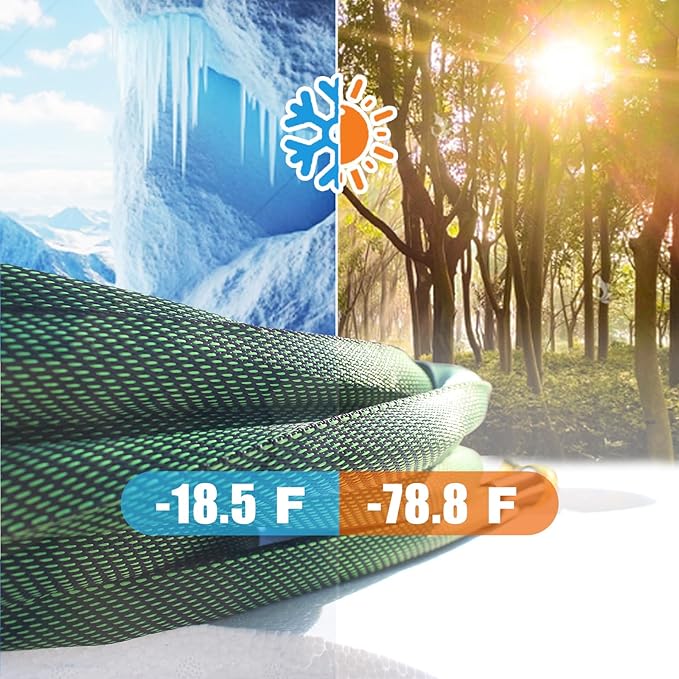 Garden Hose 100 FT, Heavy Duty Water Hose with Aluminum Fittings, Puncture Proof All-weather, Ultra-Lightweight and Flexible, Watering and Cleaning for Outdoor, Lawn