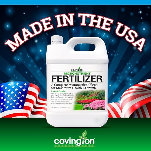 All Purpose MicroNutrient Plant Food & Lawn Fertilizer, Indoor/Outdoor/Hydroponic Liquid Plant Food, Growth Boosting MicroNutrients for House Plants, Lawns, Vegetables, & Flowers (32oz.) USA Made