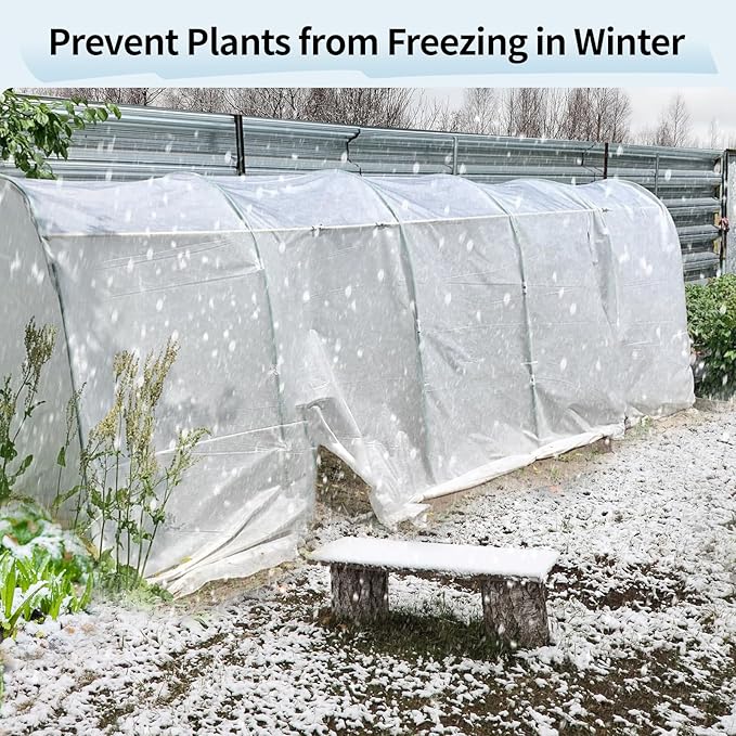 Insoma 1.1oz/yd Plant Covers Freeze Protection,10 * 50ft Floating Row Cover for Garden, Frost Plant Blanket for Winter Frost/Sun Pest Protection