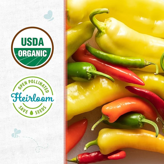 Back to The Roots 100% Organic Seed Packet - Pepper 'Hot Pepper Mix' 140mg