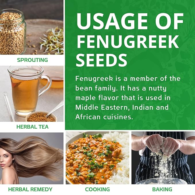 Jiva Organic Fenugreek Seeds 7 Ounce – Non-GMO, Gluten Free, All Natural Fenugreek Spice – Organic Fenugreek Seeds for Hair Growth, Cooking & Sprouting - Methi Seeds for Methi Dana Water - Raw & Natural, Product of India