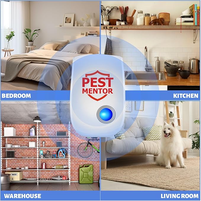 Ultrasonic Pest Repellent 10 Packs,Indoor Pest Control, Electronic Plug in Pest Control for Mosquito, Bugs,Roach, Ant, Rodent, Mouse, Spider Repellent for House, Warehouse