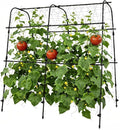 Garden Arch Trellis for Climbing Plants Outdoor, 5.3 ft x 5.3 ft Cucumber & Melon Trellis for Raised Beds, u-Shape Plant Support for Climbing Vegetables, Grapes & Roses, Black
