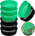 8 Pack Rock Garden Sieve Soil Sifter, Round Plastic Gardening Soil Sifting Pan Sand Sifter Set, Sifting Tray for Small Gravel