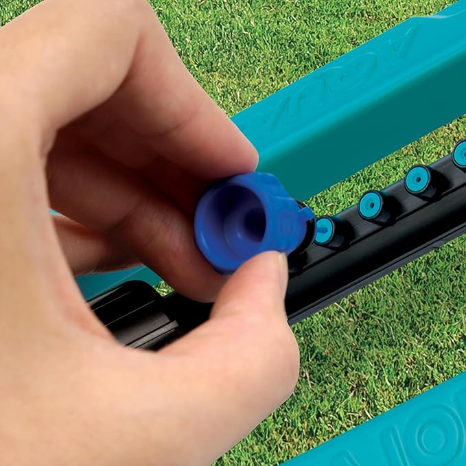 Aqua Joe SJI-OMS16 Indestructible Oscillating Sprinkler with Adjustable Spray and Metal Base, 3600 Sq. Ft. Coverage Max, 70-Foot Distance, and 37.8-Foot Width