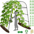 7.2FT Garden Arch Trellis for Climbing Plants, Heavy Duty 66" Wide Walk-Through Metal Arch with Netting, Wind-Resistant Vertical Garden Support for Cucumbers, Roses, Beans, Squash (65" Arch)