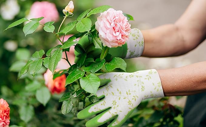 Women's Gardening Gloves- Breathable Latex Gardening Gloves，Outdoor Protective Work Glove，Gardening Gifts