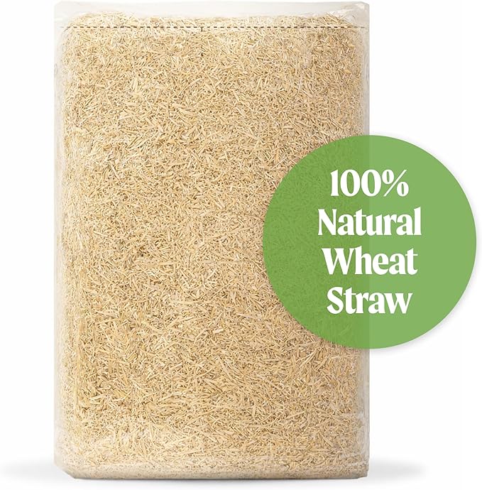 GardenStraw, 3 cu ft (20 lbs) Pack of 4 – All-Natural Mulch for Gardens, Vegetables & Lawn Seeding – Water-Conserving Wheat Straw – Thoroughly Cleaned, Sustainable