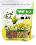 Variety Pack Sprouting Seeds. One Pound. Includes one Pack of Broccoli, Alfalfa, Radish & Mung Beans. for Sprouts and Microgreens. Non-GMO. Seeds for Jar or Trays. Each Pack is a Quarter Pound