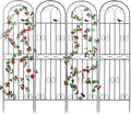 4 Pack 70.8" H x 19.7" W Metal Garden Trellis with Black Coating, Wire Lattice Grid Panel for Climbing Plants Outdoor Roses Vine Cucumbers Vegetables Flower Support (70.8" H, 4 Pack)