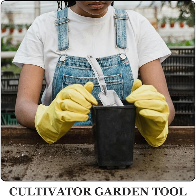 BESPORTBLE Aluminum Alloy Gardening Shovel and Spade Trowel Set with Depth Scale, Small Hand Garden Tools for Planting, Digging, and Soil Cultivation in Home Garden and Potted Plants