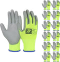 HLDD HANDLANDY PU Coated Safety Work Gloves, 6/12 Pairs Work Gloves