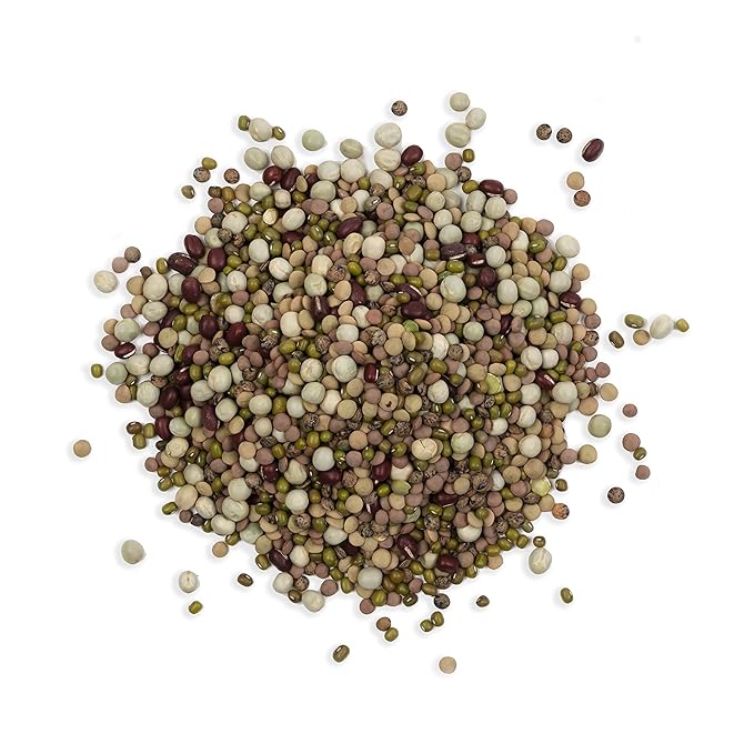 The Sprout House Certified Organic Non-gmo Sprouting Seeds Holly's Mix - Mung, Adzuki, Green Pea, Red Lentil, French Lentil, Green Lentil 1 Pound