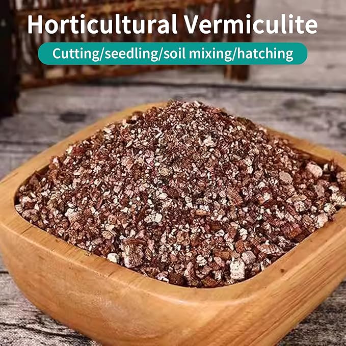 Organic Vermiculite Bulk, 100% Natural Vermiculite for Gardening, Horticultural Vermiculite Soil Conditioner, 2QT Organic Vermiculite by Perfect Plants