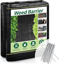 4ft x50ft Pro Black Weed Barrier, 6oz Premium Landscape Fabric-Heavy Duty Woven Ground Cloth with Superior Permeability Weed Control Convenient Design