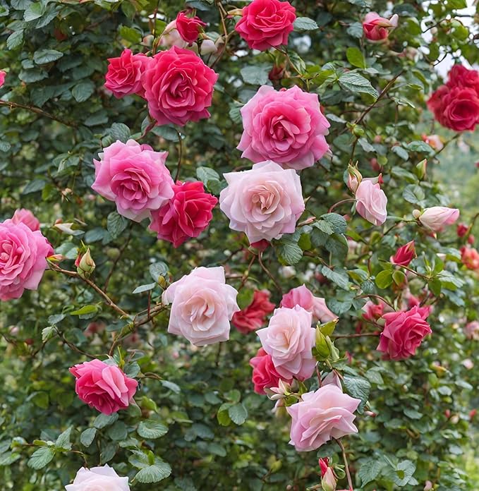 100+ Mixed Color Rose Seeds for Garden Planting 16 Varieties of Bush Perennial Shrub Heirloom Open Pollinated