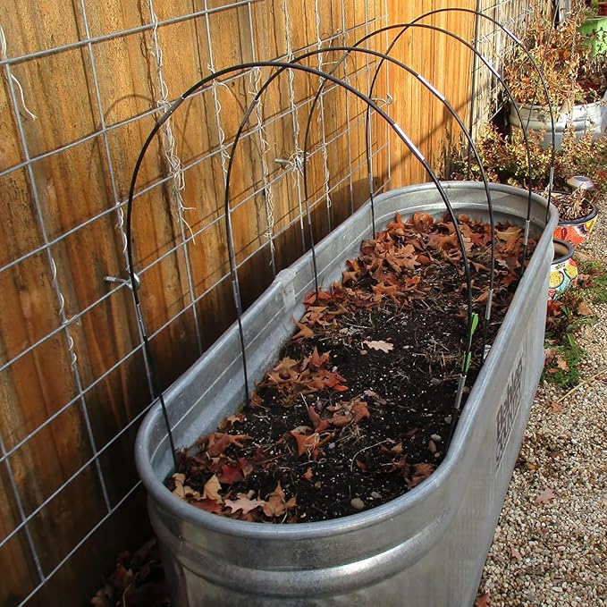 Greenhouse Hoops Grow Tunnel, 10 Sets of 7FT Garden Hoops for Raised Beds, Rust-Proof Fiberglass Frame for Garden Netting, Greenhouse Kit, Plant Shade Cloth, Plant Row Cover, 50 pcs