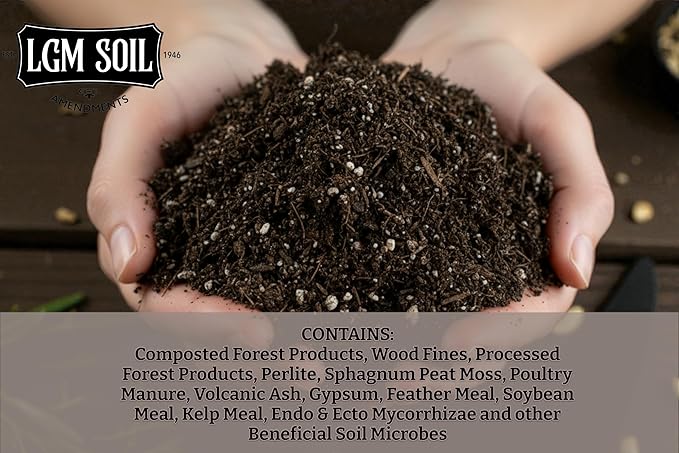 LGM Premium Cactus & Succulent Soil Mix (0.5 Cu Ft) – Root Rot Protection with Volcanic Ash & Chicken Manure – Fast Draining Mix for Indoor Plants, Aloe, Citrus, & Palms – Organic, Ready-to-Use