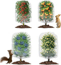 4 Pack Garden Netting for Blueberry Bushes 2 Sizes with Drawstring Garden Mesh Nets Insect Netting Plant Row Covers Protection Bags for Fruit Trees Shrubs Vegetables Flowers Herbs
